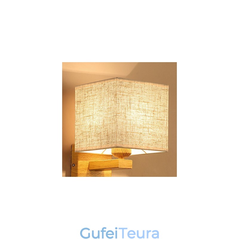 מנורת שולחן מעץ מלא מינימליסטית מנורת שולחן ליד המיטה