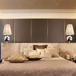 תכונה אלקטרולית מודרנית עכשווית לקיר פמוטי קיר עם אור סביבתי