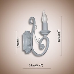 מנורת נרות מנורת קיר מנורת קיר מסדרון ברזל מנורת מראה פסטורלית יצירתית