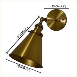 אור קיר פמוטים קיר ברזל מנורת קיר מטומטם שחור חרב אור מנורה על הקיר
