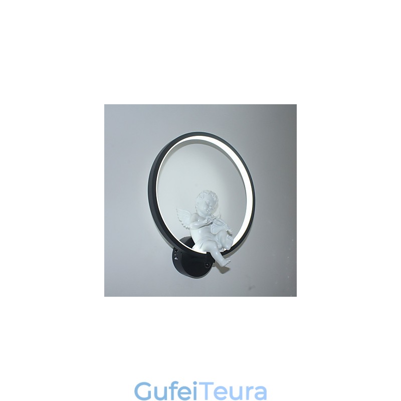 מנורת קיר מודרנית יצירתית אישיות מנורת מעצב מלאך קישוט מנורת אלומיניום משולבת מסדרון מנורת קיר