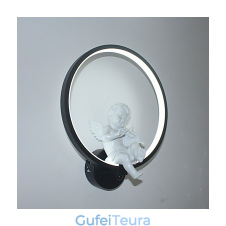 מנורת קיר מודרנית יצירתית אישיות מנורת מעצב מלאך קישוט מנורת אלומיניום משולבת מסדרון מנורת קיר