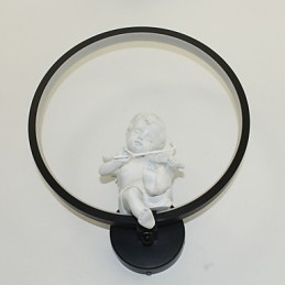 מנורת קיר מודרנית יצירתית אישיות מנורת מעצב מלאך קישוט מנורת אלומיניום משולבת מסדרון מנורת קיר