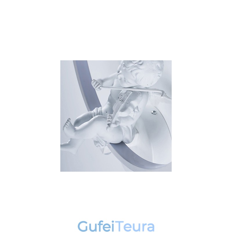 מנורת קיר מודרנית יצירתית אישיות מנורת מעצב מלאך קישוט מנורת אלומיניום משולבת מסדרון מנורת קיר