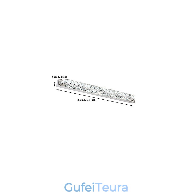 ארוכות מנורת מראה מנורת אמבטיה אורות מתכת וקריסטל קיר אור