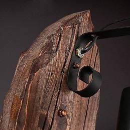 ראש יחיד תעשייתי בציר רטרו ציור מתכת עץ צבע מנורת קיר למסדרון בית מלון לקשט אור קיר