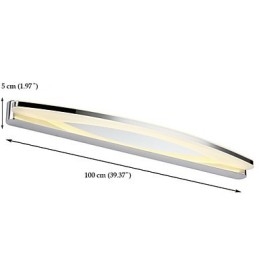 סופר ארוך תאורת אמבטיה מודרנית עכשווי מתכת אור קיר