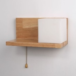 פמוטי קיר מעץ מקסימום סגנון כפרי עם מתג