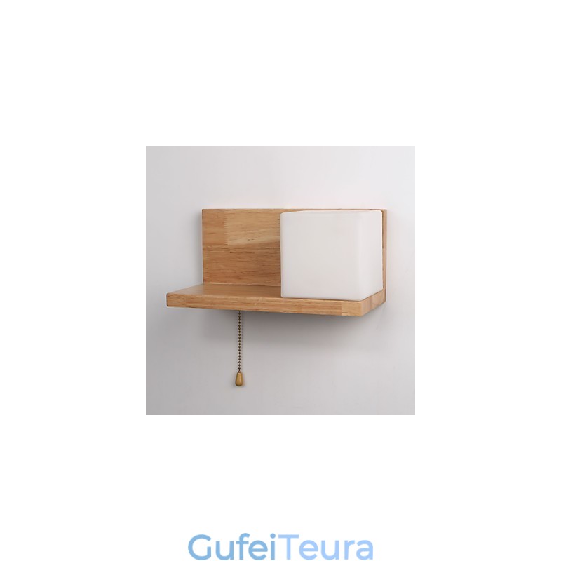 פמוטי קיר מעץ מקסימום סגנון כפרי עם מתג