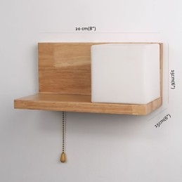 פמוטי קיר מעץ מקסימום סגנון כפרי עם מתג