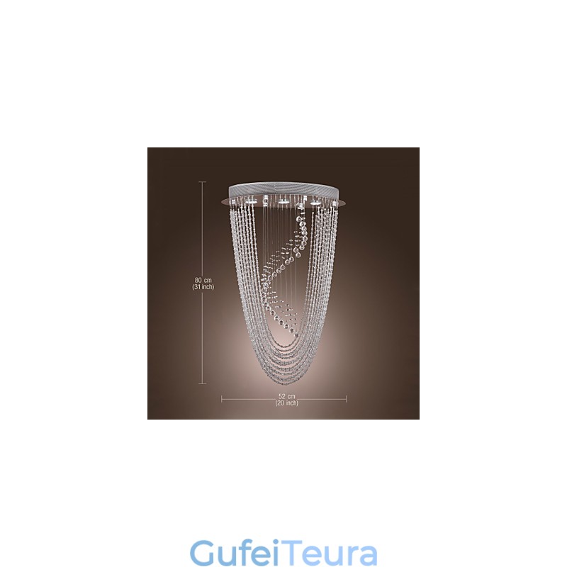 נברשת כרום קריסטל מודרנית עכשווית