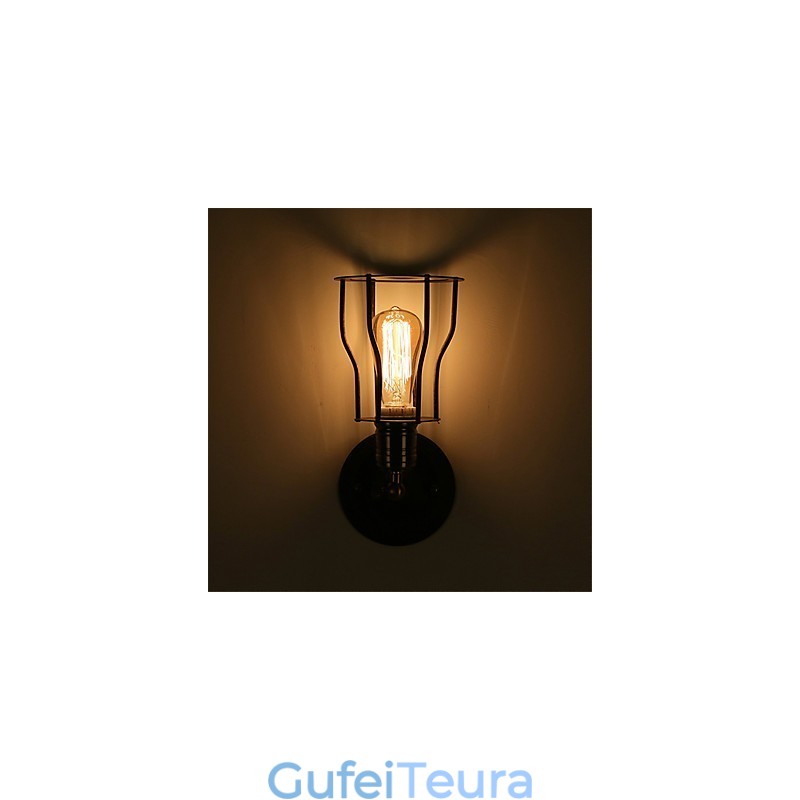 סגנון רטרו תעשייתי כפרי מתכת אורות קיר מסעדה קפה מיני פמוטים קיר