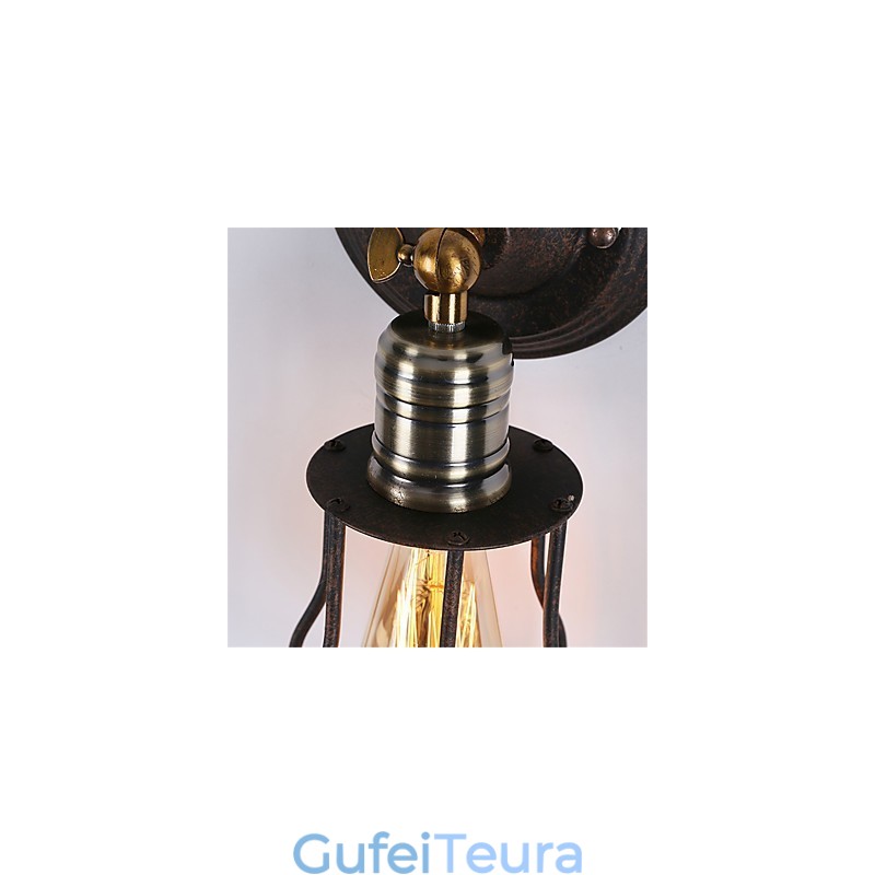 סגנון רטרו תעשייתי כפרי מתכת אורות קיר מסעדה קפה מיני פמוטים קיר