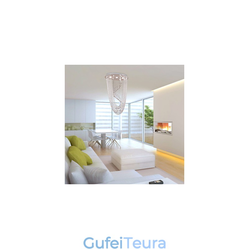 נברשת כרום קריסטל מודרנית עכשווית