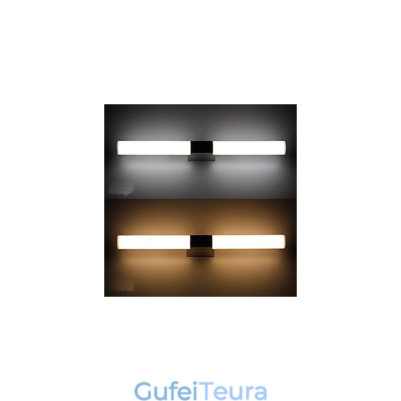 מנורת מראה באיכות גבוהה אורות אמבטיה 85 265V מנורות קיר נירוסטה ואקריליק איפור תאורה