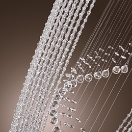 נברשת כרום קריסטל מודרנית עכשווית