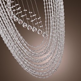 נברשת כרום קריסטל מודרנית עכשווית