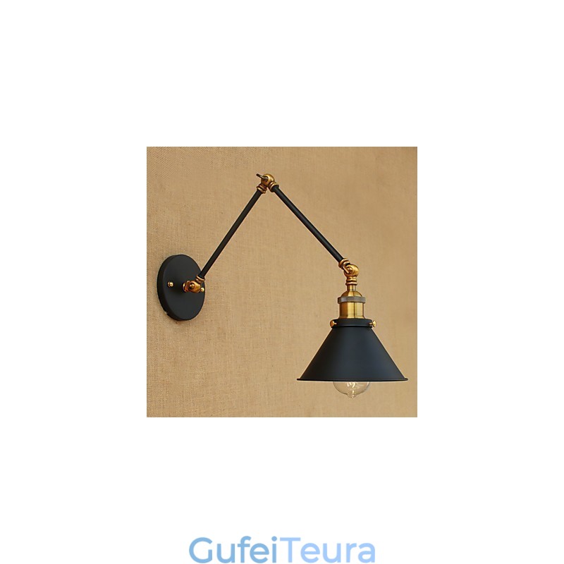 פמוט קיר פליז מנורת קיר תעשייתי בציר תאורת בית תאורת קיר פמוט עיצוב פנים