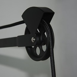 מנורת קיר בסגנון כפרי אמריקאי רטרו creative מנורת קיר גלגלת עץ