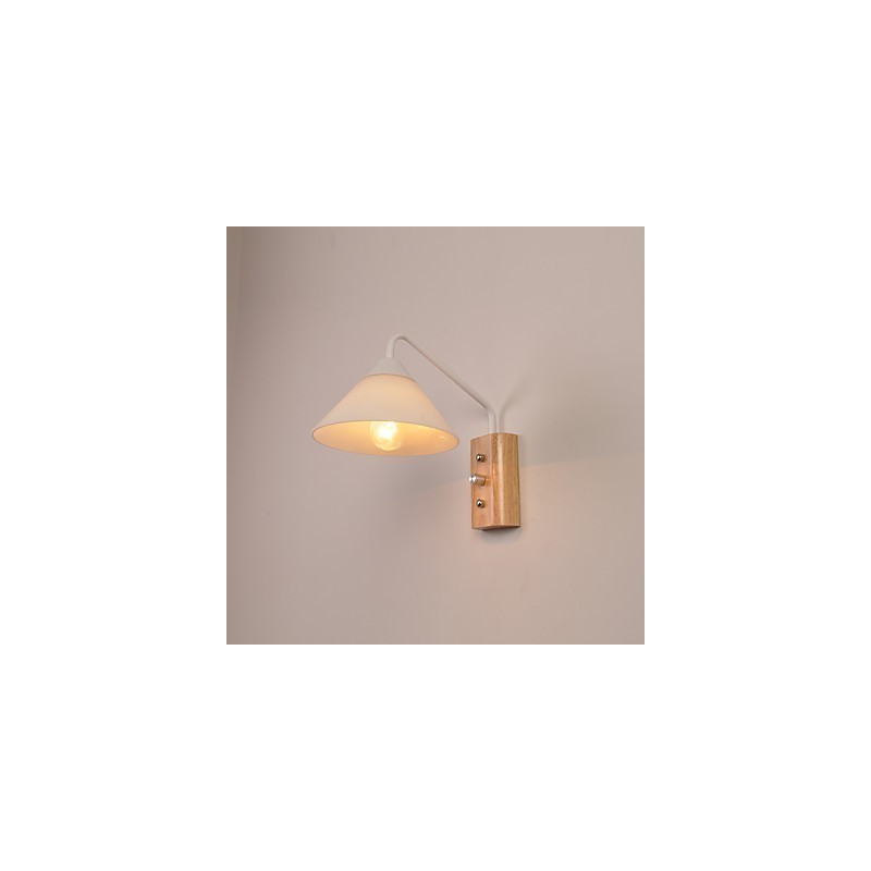 מנורת קיר פשוטה ליד המיטה מנורת שולחן כתיבה עם הצללה זכוכית ועץ מלא לשידה חדר שינה סלון חדר תינוק חדר תינוק מכללת מעונות שולחן קפה כונניות