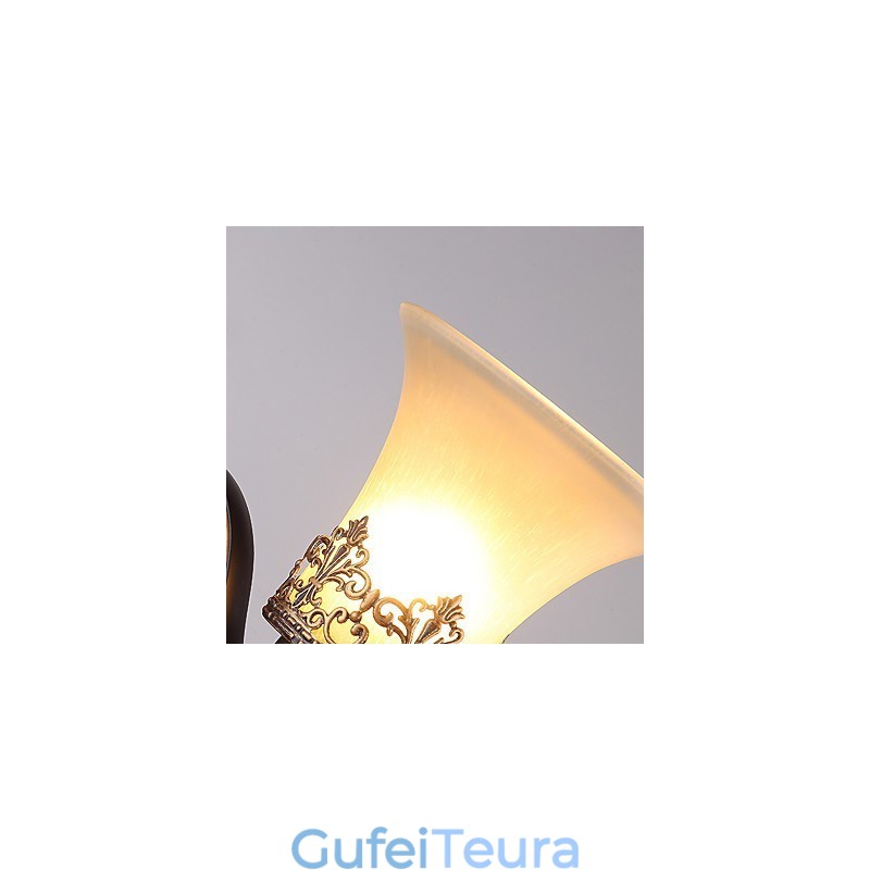 ראש יחיד כפרי אמריקאי וינטג' מתכת עם מנורת קיר מזכוכית לחדר הקנטינה כניסה לסלון מבואה לקשט מנורת קיר