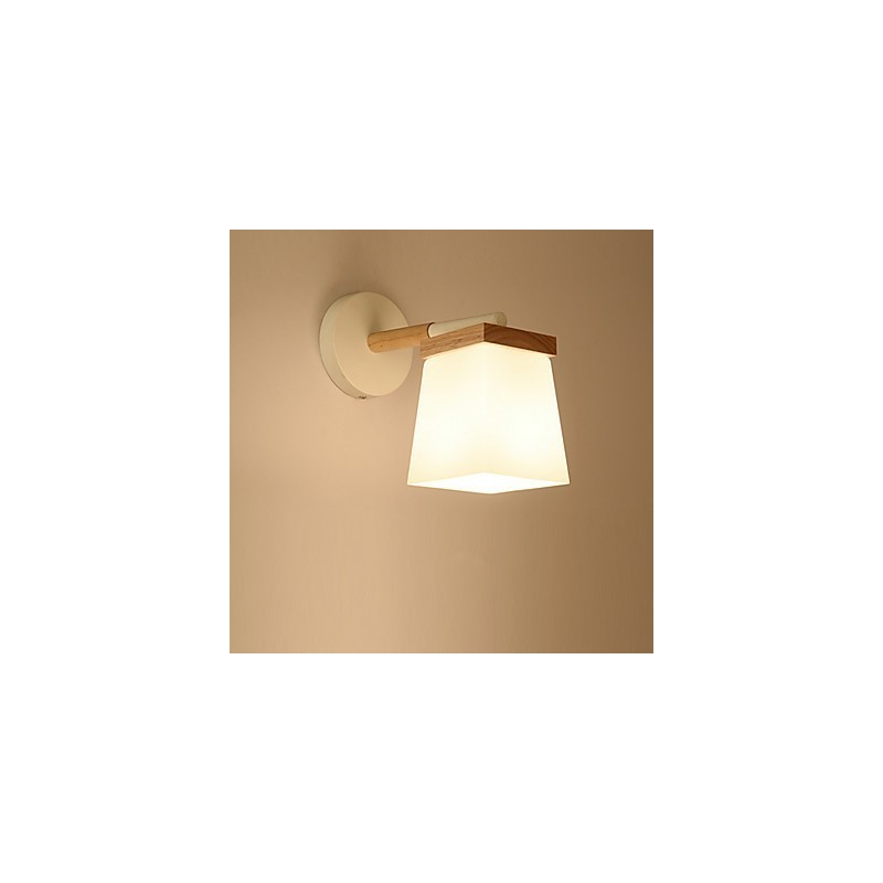 Squere Glassshade מנורת קיר לחדר שינה תכונה מודרנית תכונה אור סביבתי קיר פמוטים קיר אור