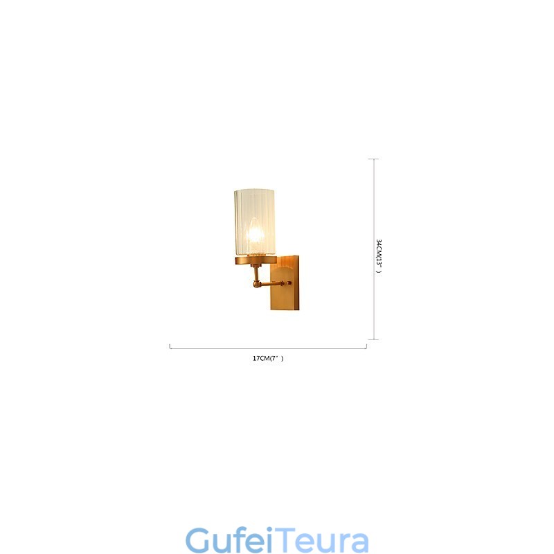 תכונת פליז כפרית מסורתית עבור מיני סגנון Uplight קיר פמוטי קיר אור