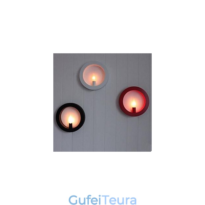 חדש ברזל אמנות קיר מנורת קיר סיטונאי עגול ספת סלון רקע מנורת קיר