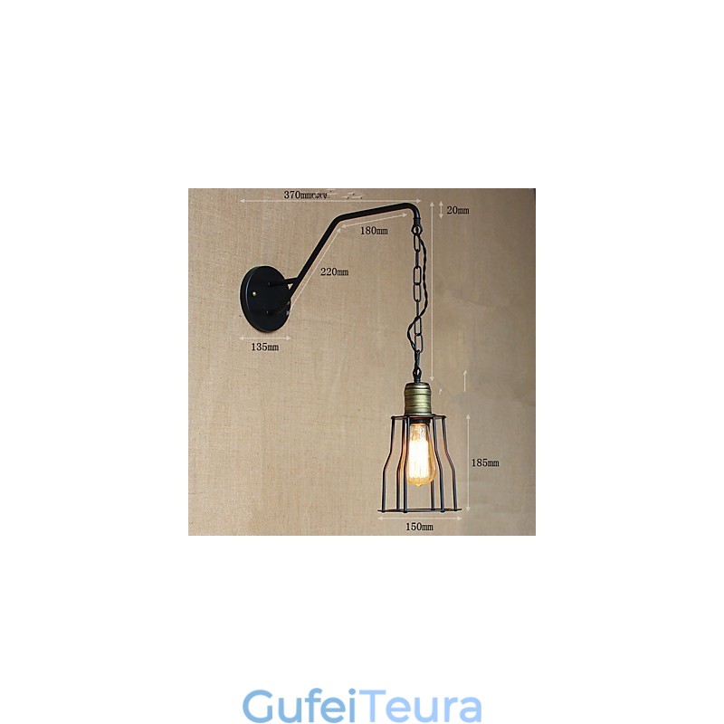 מסעדה קפה רשת מסדרונות מנורת קיר ברזל