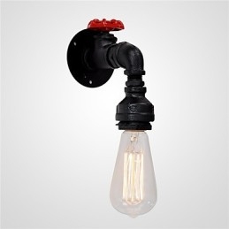 צינור מים אורות קיר רטרו סגנון תעשייתי יצירתי כפרי מתכת מסעדה בית קפה ברים פמוטים קיר לשולחן בר