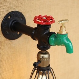 תכונת ציור רטרו כפרי עבור אור סביבה מיני סטייל קיר פמוטים קיר אור