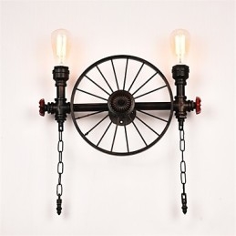 צינור תעשייתי וינטג' אורות קיר Creative Lights מסעדה בית קפה בר תאורת קישוט עם 2 אור צבוע בגימור