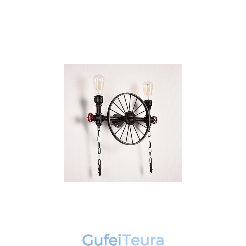 צינור תעשייתי וינטג' אורות קיר Creative Lights מסעדה בית קפה בר תאורת קישוט עם 2 אור צבוע בגימור