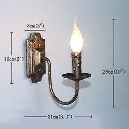 מנורת קיר עתיקה צורת נר פשוט מסדרון מנורת קיר מנורת קיר