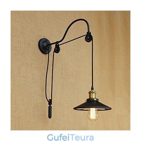 תכונת ציור רטרו ארץ להרמה מתכווננת באור סביבה פמוטי קיר פנס קיר