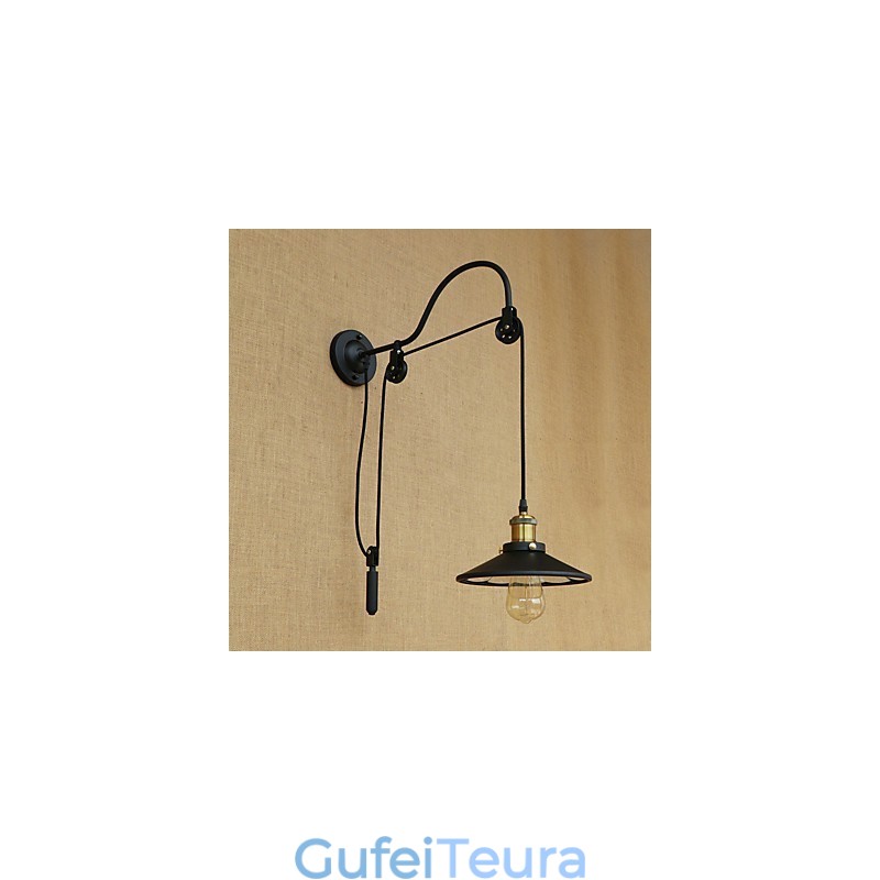 תכונת ציור רטרו ארץ להרמה מתכווננת באור סביבה פמוטי קיר פנס קיר