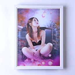 משולבת תכונת ציור מודרנית עכשווית מודרנית עכשווית עבור פמוטי קיר עם אור אווירה