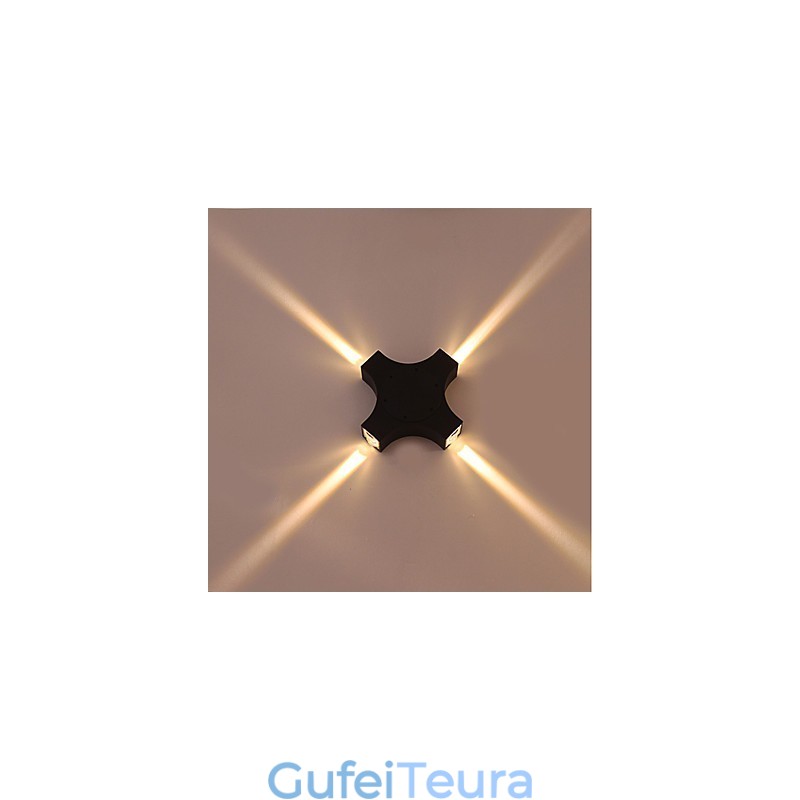 משולבת פשוט חידוש מדינה תכונה להגנת עיניים אור סביבתי פמוטים קיר צלב כוכב חיצוני עמיד למים מנורת קיר בחצר