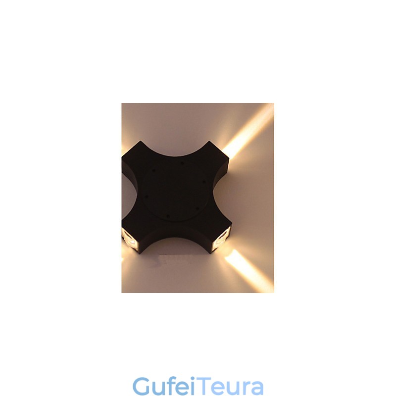 משולבת פשוט חידוש מדינה תכונה להגנת עיניים אור סביבתי פמוטים קיר צלב כוכב חיצוני עמיד למים מנורת קיר בחצר