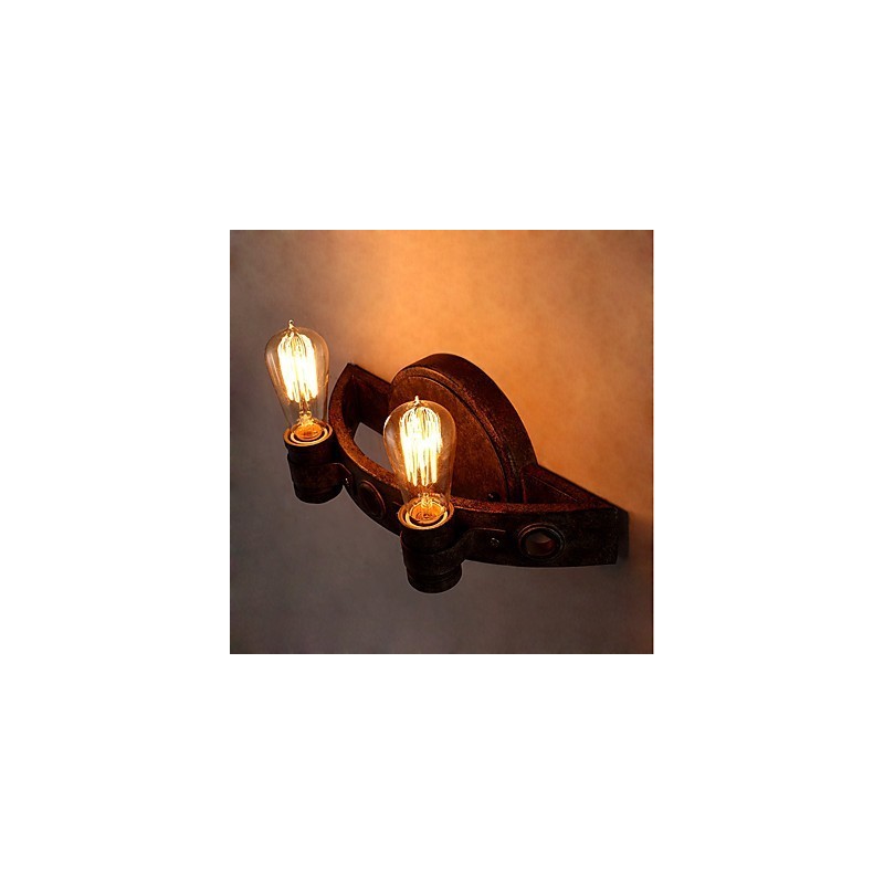 סגנון לופט וינטג' תעשייתי אישיות יצירתית מתכת מנורת קיר לחדר קפה בר מבואה לקשט תאורת קיר