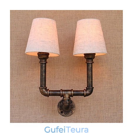 תכונת פליז כפרי לודג' עבור פמוטי קיר באור סביבתי