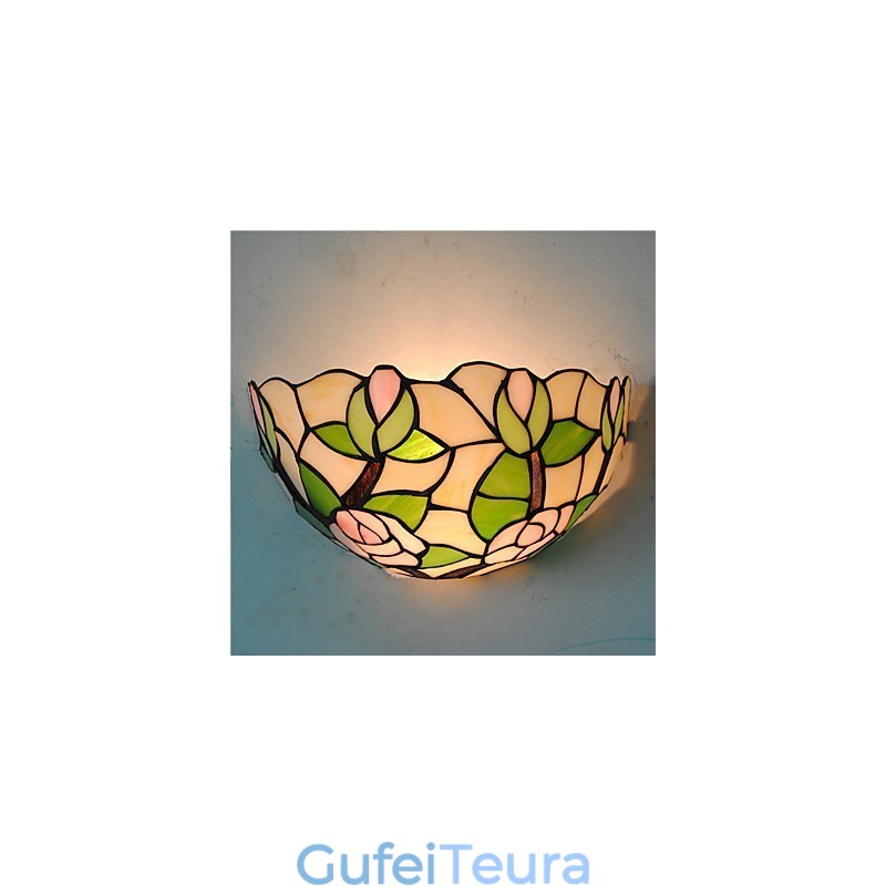 אורות קיר רטרו כפרי זכוכית הצללה סלון חדר שינה מסעדה בית קפה בר פמוטים קיר