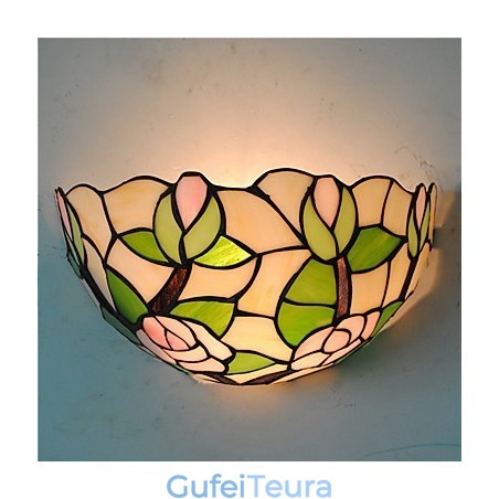 אורות קיר רטרו כפרי זכוכית הצללה סלון חדר שינה מסעדה בית קפה בר פמוטים קיר