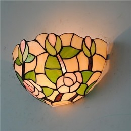 אורות קיר רטרו כפרי זכוכית הצללה סלון חדר שינה מסעדה בית קפה בר פמוטים קיר