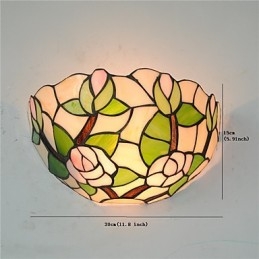 אורות קיר רטרו כפרי זכוכית הצללה סלון חדר שינה מסעדה בית קפה בר פמוטים קיר