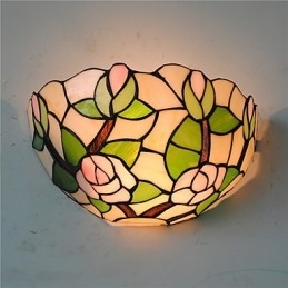 אורות קיר רטרו כפרי זכוכית הצללה סלון חדר שינה מסעדה בית קפה בר פמוטים קיר