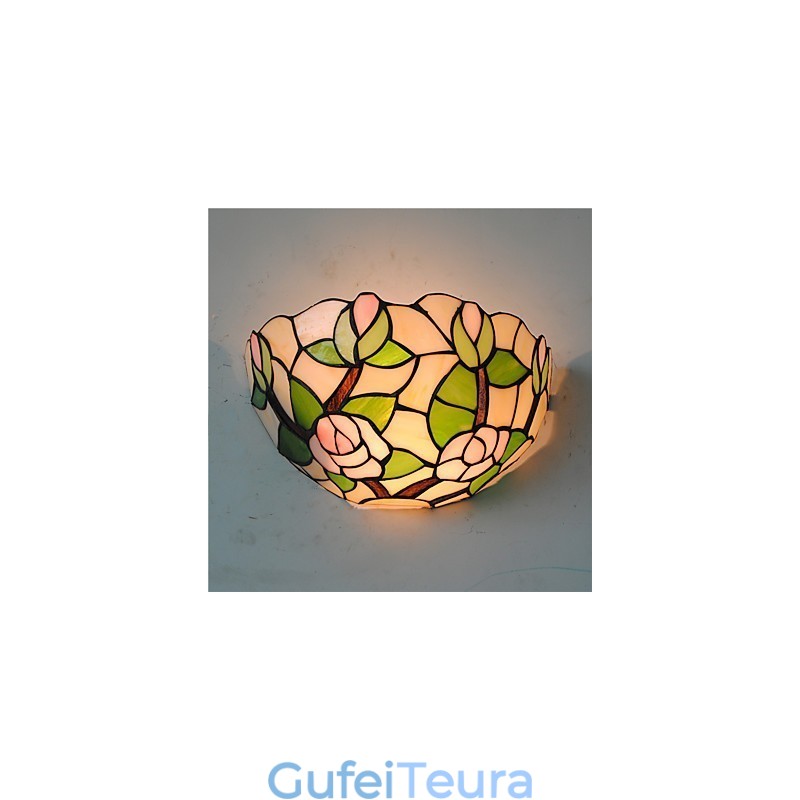 אורות קיר רטרו כפרי זכוכית הצללה סלון חדר שינה מסעדה בית קפה בר פמוטים קיר