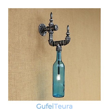 כפרי לודג' תכונה כסף עבור אור סביבתי פמוטי קיר פנס קיר