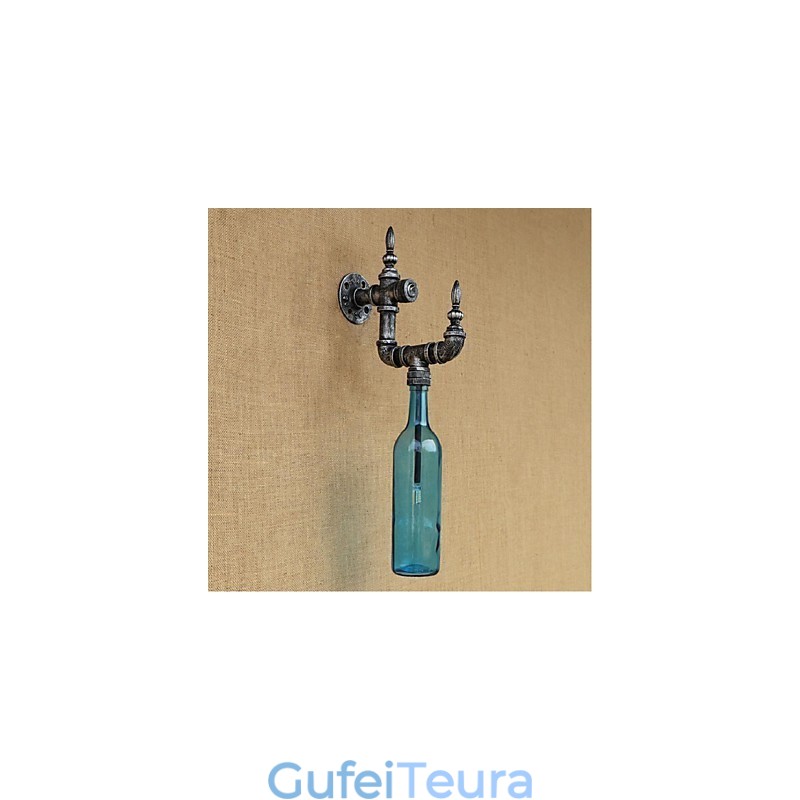 כפרי לודג' תכונה כסף עבור אור סביבתי פמוטי קיר פנס קיר