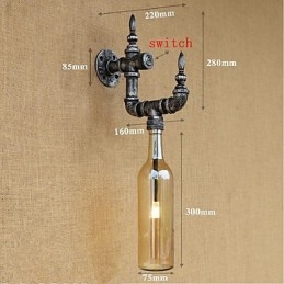 כפרי לודג' תכונה כסף עבור אור סביבתי פמוטי קיר פנס קיר
